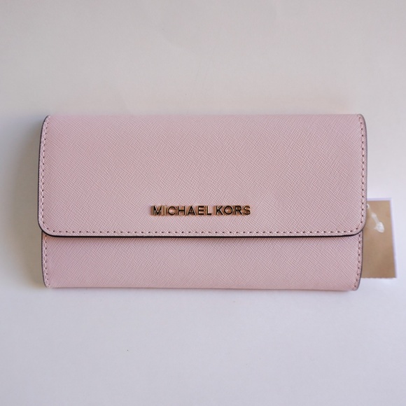 fawn michael kors wallet